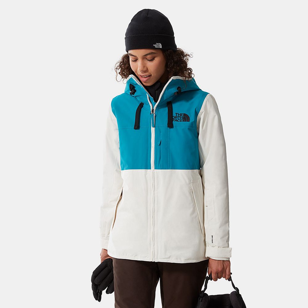 The North Face Insulated Jacket Womens Australia - The North Face Superlu Blue / White Skiing And Sn